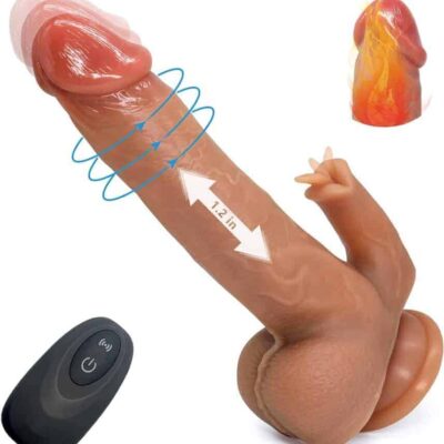 Vibrating Moving Dildo Heating Electric Dildo Lifelike 9 Inch Dildo Realistic Vibrating Thrusting Rotating Dildo Vibrator Adult Sex Toy for Women 10 Vibrating Dildo with Strong Suction Cup Dildos
