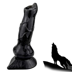 Wolf Dildo Realistic Animal Dildo 7.3" Big Anal Dildo Plug Toys with Knot Suction Cup for Men,Women