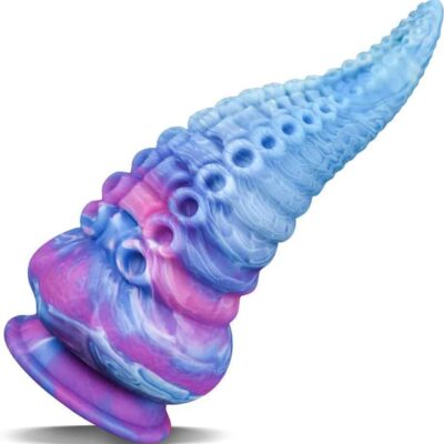 Fantasy Dildo Massive Dildo, Tentacle Alien Dildo | 9 inch Animal Dildo for Men | Realistic Colored Dildo Plug | Ribbed Silicone Dildos, Huge Anal Dildo Colorful Tapered Dildos Adult Toy for Women Men