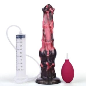Huge Horse Dildo 12 inch Dildo Squirting Knotted Animal Huge Ejaculating Dildos Realistic Textured Pink Black Shaft with Strong Hands Free Suction Cups Adult Sex Toys Waterproof Large Anal Plugs for Female Couples