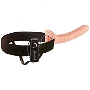 Pipedream Fetish Fantasy Series Vibrating Hollow Strap-On, Flesh, 10 Inch