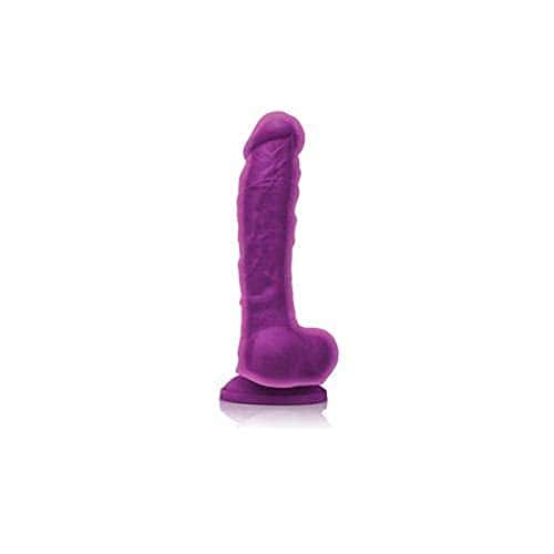NS Novelties Colours 8 Inch Dual Density Silicone Dildo (Purple)