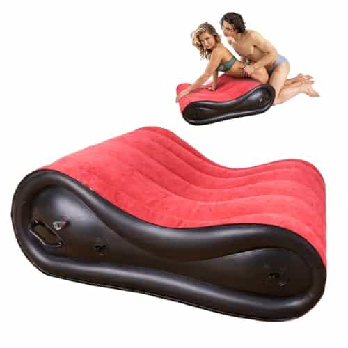 Sex Cushion Inflatable Sex Pillow for Couples Adult Games Inflate Sex Sofa Sex Furniture Love Position Aids Pads Sex Chair Portable Mount Stool Elastic Furniture Bear Weight up to 300 Pound
