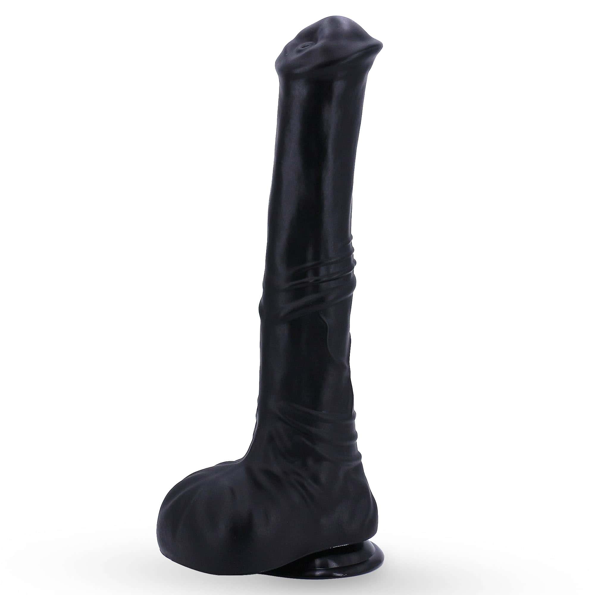 Black Horse Dildo, Realistic Big Monster Penis Long Anal Plug with Suction Cup Anal Dildo G Spot Sex Toys for Men and Women Couples