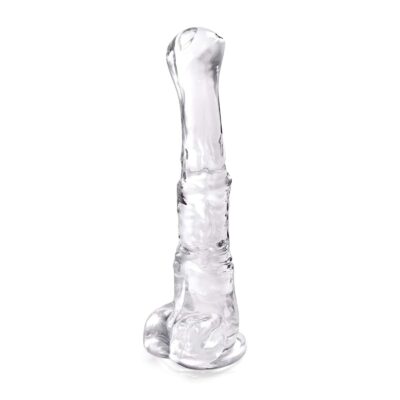 Aobrong 13.4 Inch Big Horse Dildo, Realistic Huge Thick G spot Dildos with Strong Suction Cup, Flexible Anal Sex Toys for Women Men Gay Couple (Clear L)