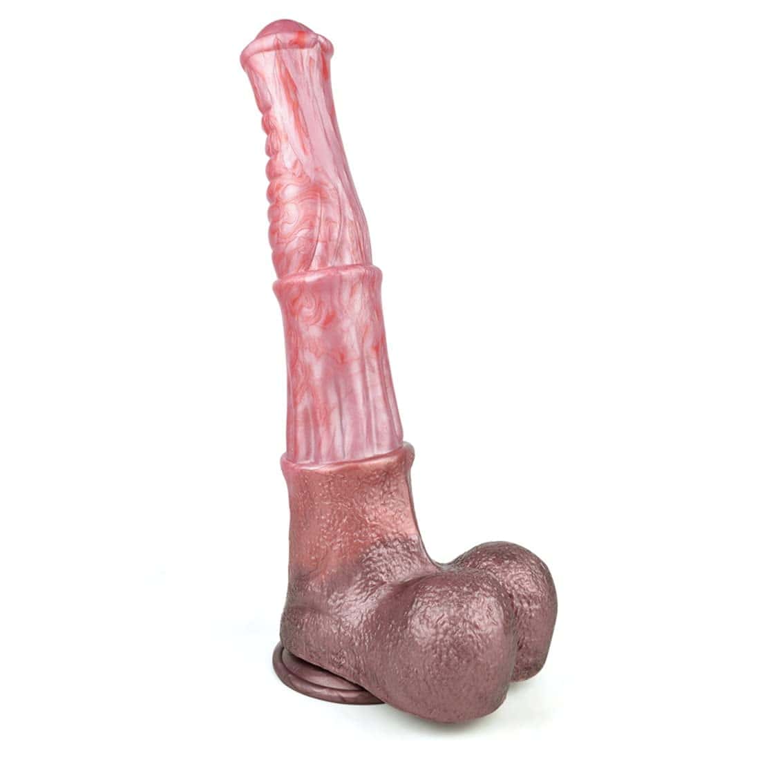 FRRDEI Lifelike Giant Silicone Dildo 13.87in Huge Horse Dildo with Suction Cup Super Big Size Large Realistic Dildos Adult Sex Toys Shop - Brown L