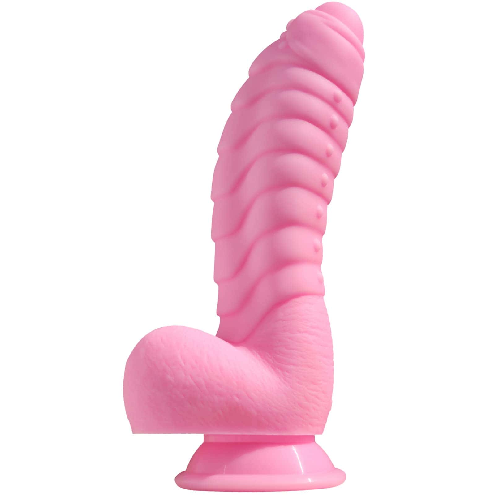 LZYAA 8.5Inch Realistic Dildo Soft Liquid Silicone Material No Any Smell Adult Sex Toys Thick Penis Strong Suction Cup for Hand-Free(Pink)