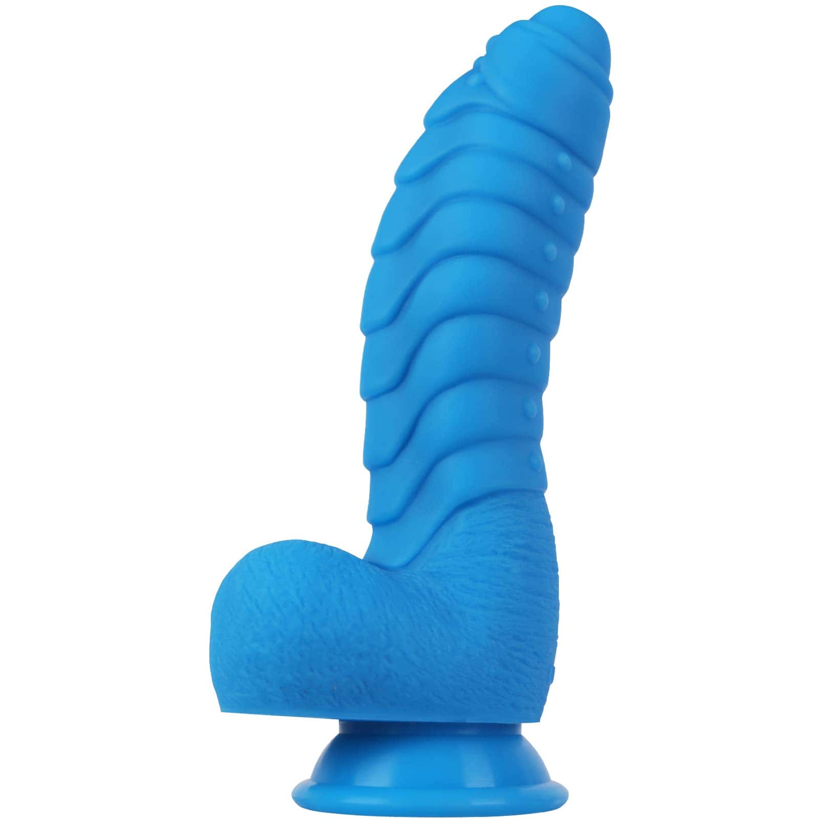 LZYAA 8.5Inch Realistic Dildo Soft Liquid Silicone Material No Any Smell Adult Sex Toys Thick Penis Strong Suction Cup for Hand-Free(Blue)