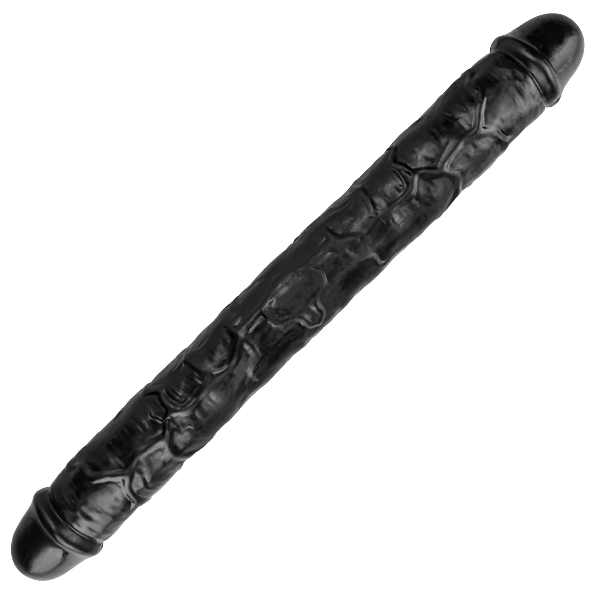 15 * 1.7 Inches Double Dildo Crystal Jelly Realistic Anal Long Dildo Penis Soft and Flexible with Veins and Glans Adult Sex Toys for Women/Men/Lesbian Black
