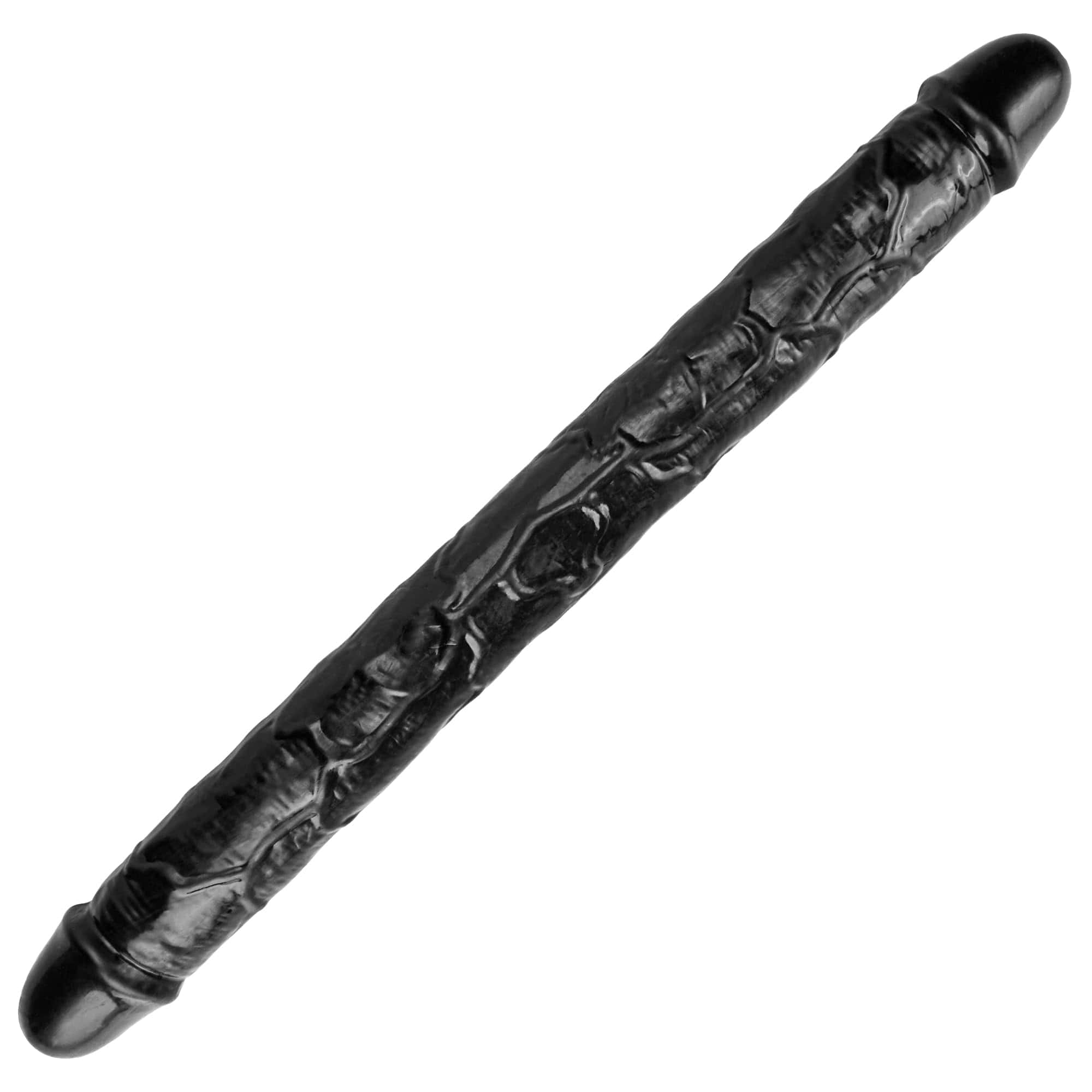 18.1 * 1.7 Inches Double Dildo Crystal Jelly Realistic Anal Long Dildo Penis Soft and Flexible with Veins and Glans Adult Sex Toys for Women/Men/Lesbian Black