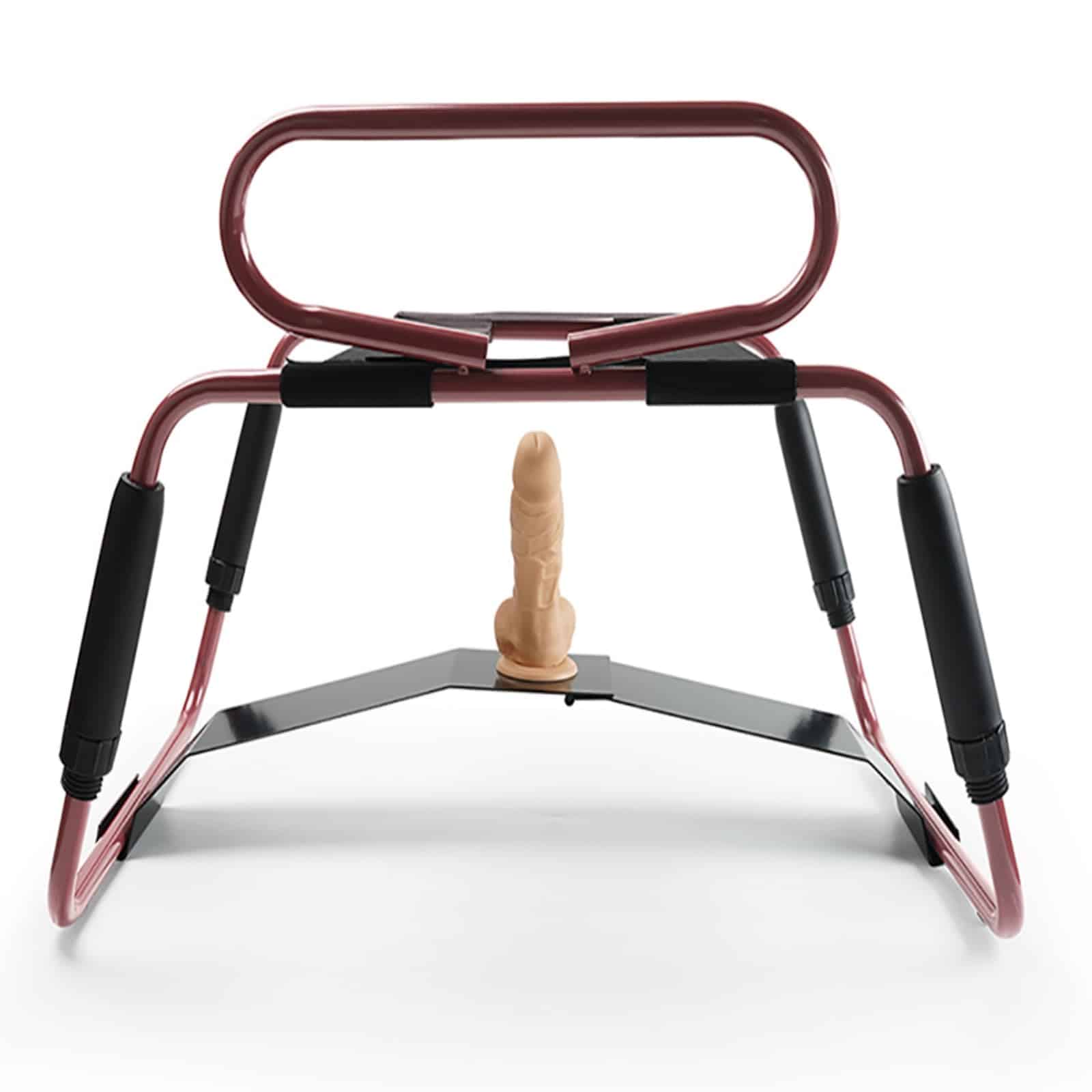 Sex Chair Adjustable Height Sex Bench Sex Position Enhancer Chair Sex Stool Weightless Chair with Handrail and Dildo Stainless Steel Portable Elastic Chairs BDSM Sex Novelty Toy for Adult Game