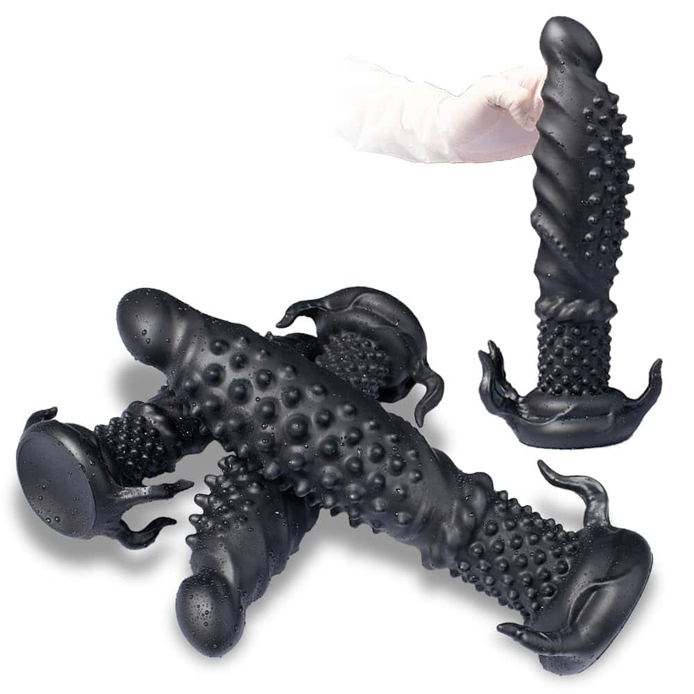 Gienocy Realistic Alien Monster Anal Dildo Butt Plug with Suction Cup Spiked Knot Fantasy Dildos, Super Soft Silicone Prostate Massager Vaginal G-Spot Trainer, Adult Sex Toy for Women Men Couples (S)