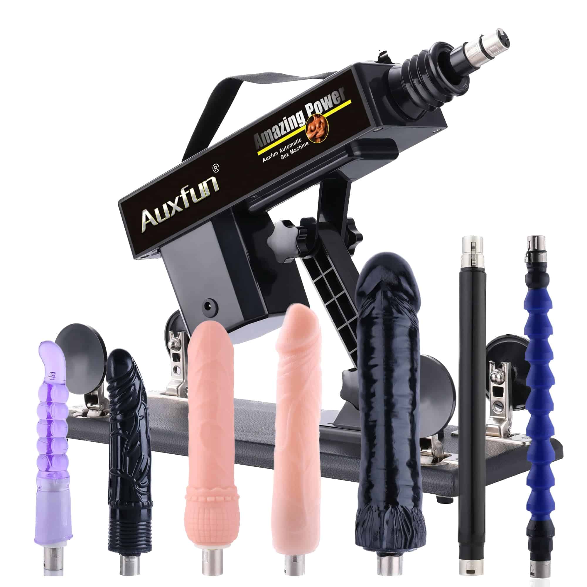 AUXFUN Sex Machine Thrusting Dildo Fuck Machine Juguetes Sexuales with Large Dildo,Thrusting Machine Dildo Machine Sex Toy for Women,Realistic Dildos with 7 Attachments 3XLR Connector