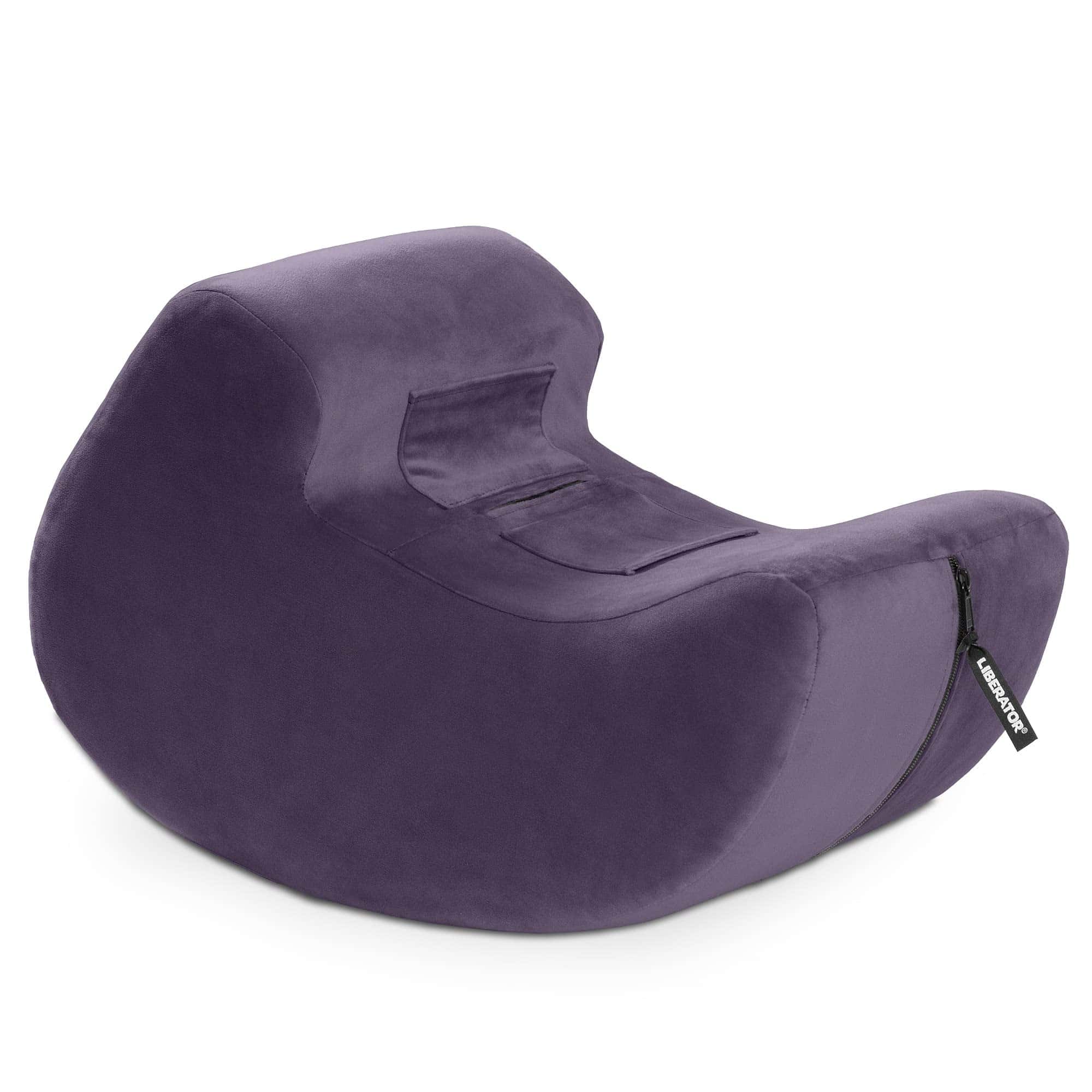 Dildo Mount Liberator Pulse Sex Positioning Pillow and Toy Mount, Purple Microfiber