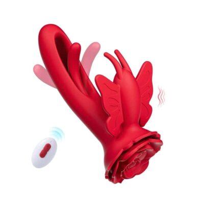 Flapping Butterfly Dildo G Spot Vibrator for Women：‘’Layla‘’ Adult Rabbit Sex Toys with 9 Flapping Modes 4 Tickling Modes Waterproof Clitoralis Stimulator for Clit Nipple Anal Stimulation Rechargeable Adult Sex Toys