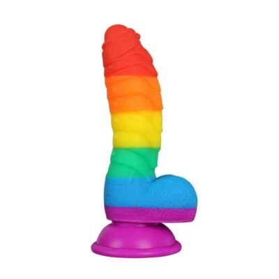 Most Realistic Dildo Rainbow Dildo Pride Adult Sex Toys, LGBTQ Dildo Penis 7 Inch Dildo Soft Liquid Silicone G-spot Dildos Strong Suction Cup for Hand-Free