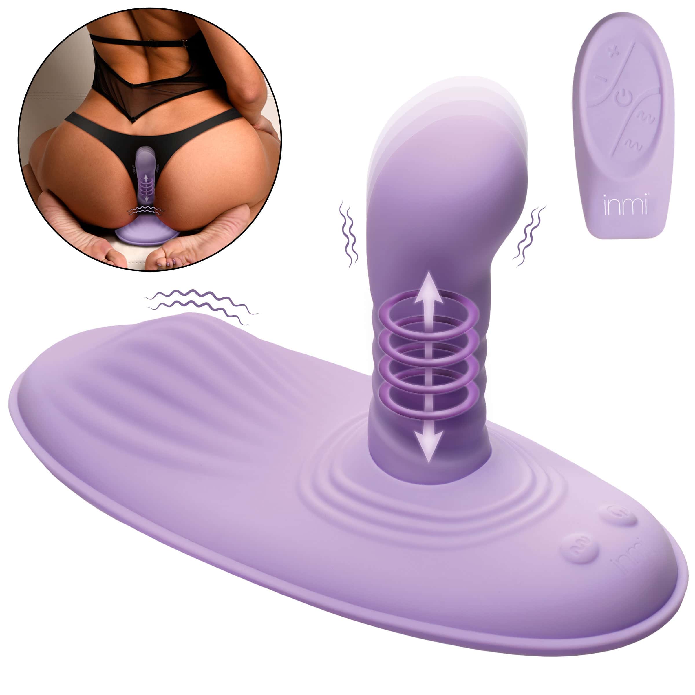 Thrust N' Grind Thrusting Dildo Machine And Vibrating Silicone Sex Grinder