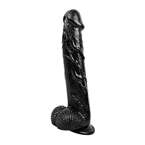 13 inch Dildo, XL Dildo Huge Realistic Dildos Sex Toy with Strong Suction Cup, Black Anal Dildo for Men G spot Stimulator with Curved Shaft and Balls Health & Household