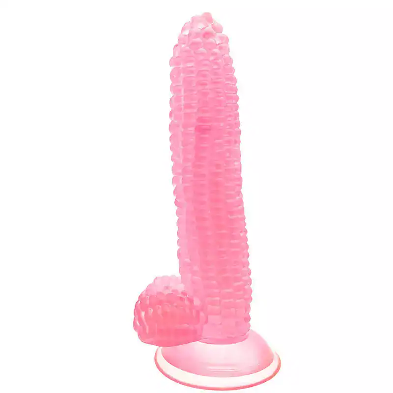8 inch Dildo Corn Dildo Male Huge Anal Toys, Ribbed Dido Pink Dildo Clear Dildo Sex Toys for Men