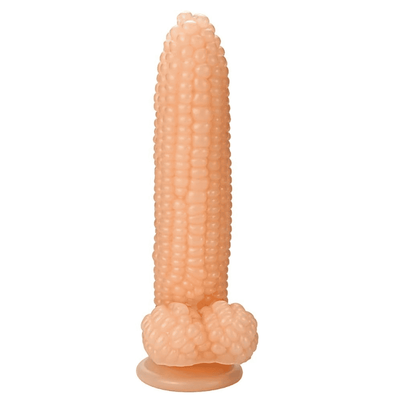 Corn Dildo 8 inch Vegetable Dildo, Orange Dildo Sex Toys Big Penis Cock with Suction Cup Big Bumps G Spot Stimulate